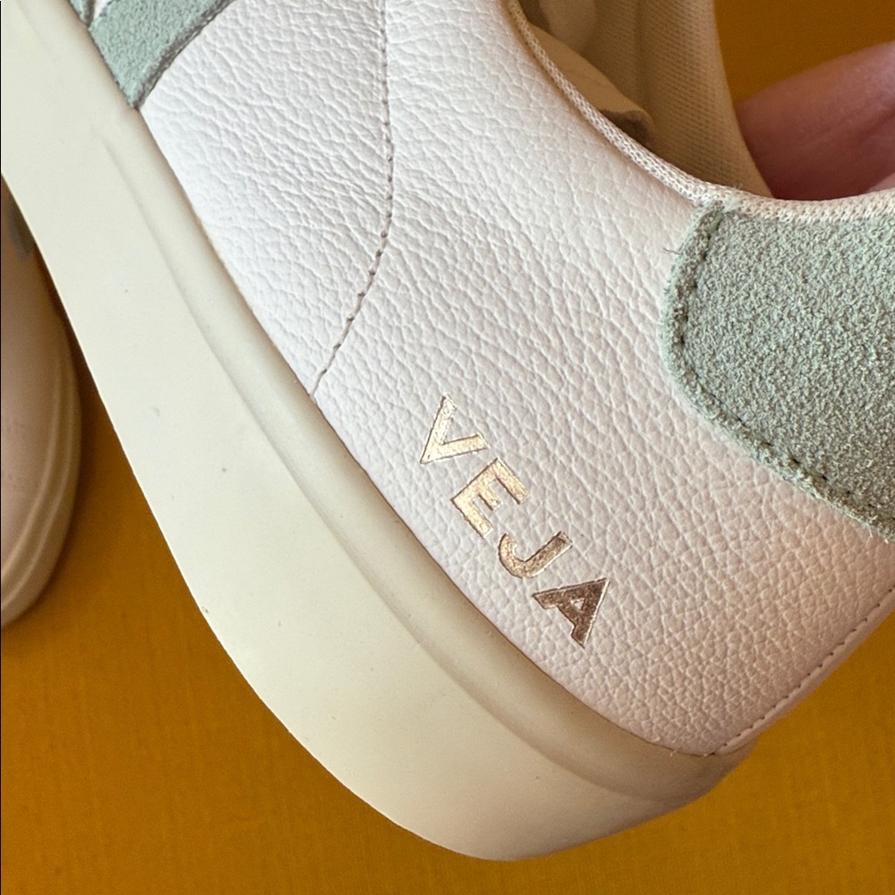 NEW $175 VEJA Campo Chromefree Matcha Leather Sneakers - Picture 10 of 13